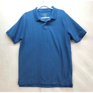 LL Bean Short Sleeve Polo Shirt Sz L Slightly Fitted‎ 100% Cotton Golf Preppy